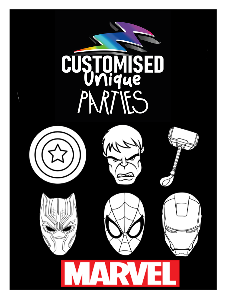 CUSTOM COLOUR-IN PARTY CAPS